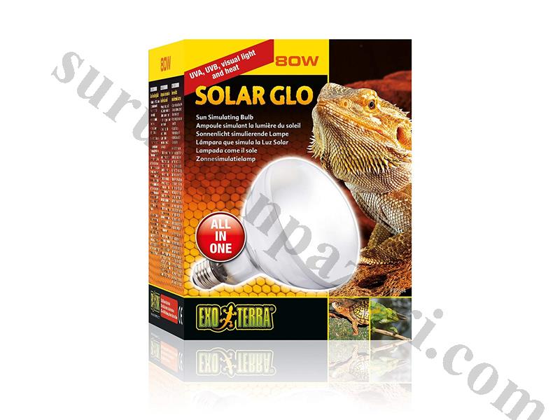 Uvb Lamba Exo Terra Solar Glo 80W (Yeni Ürün Uvb Ve Isıtma Birarada)